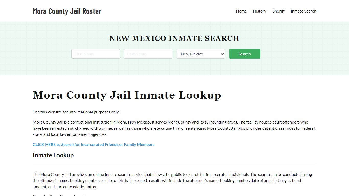 Mora County Jail Roster Lookup, NM, Inmate Search